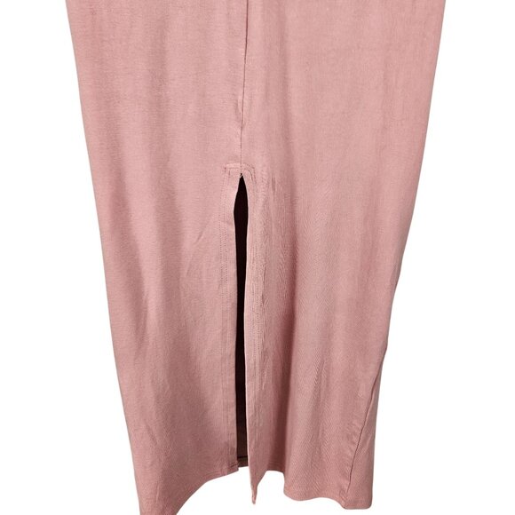 Womens Medium Ruched Bodycon Dress Sleeveless Back Slit Maxi - Picture 11 of 14